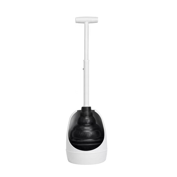 new Korky-brand Beehive Max Hideaway Toilet Plunger with White Holder - Picture 2 of 5